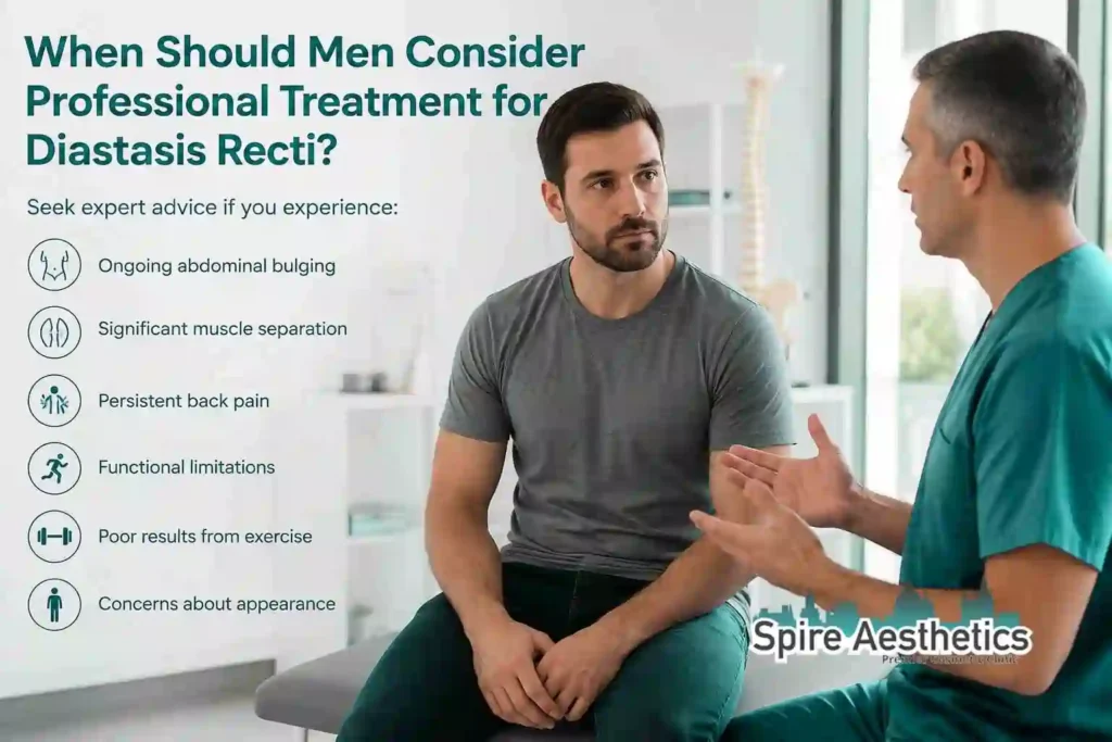 When Should Men Consider Professional Treatment for Diastasis Recti Royal Leamington Spa?